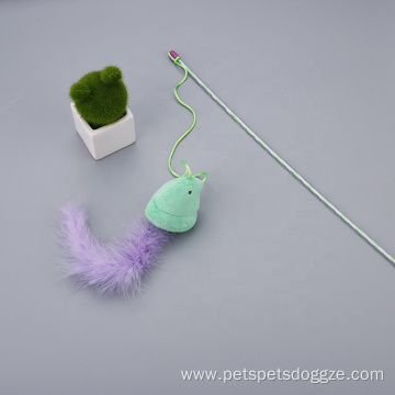 Bird cats stick plastic pole cat teaser